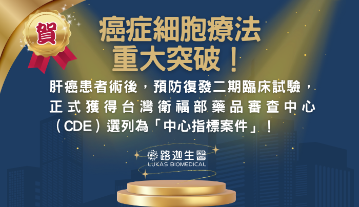 肝癌細胞免疫療法重大進展:正式啟動二期臨床試驗,獲TFDA與FDA雙肯定!